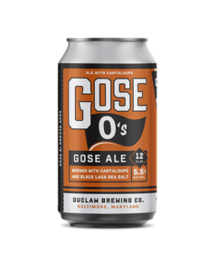 Gose O's cantaloupe and black lava sea salt gose brewed by duclaw brewing company