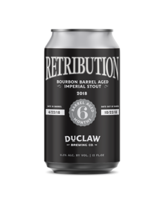 retribution barrel aged imperial stout craft beer rbewed by duclaw brewing company