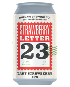 strawberry letter 23 tart ipa by duclaw brewing company